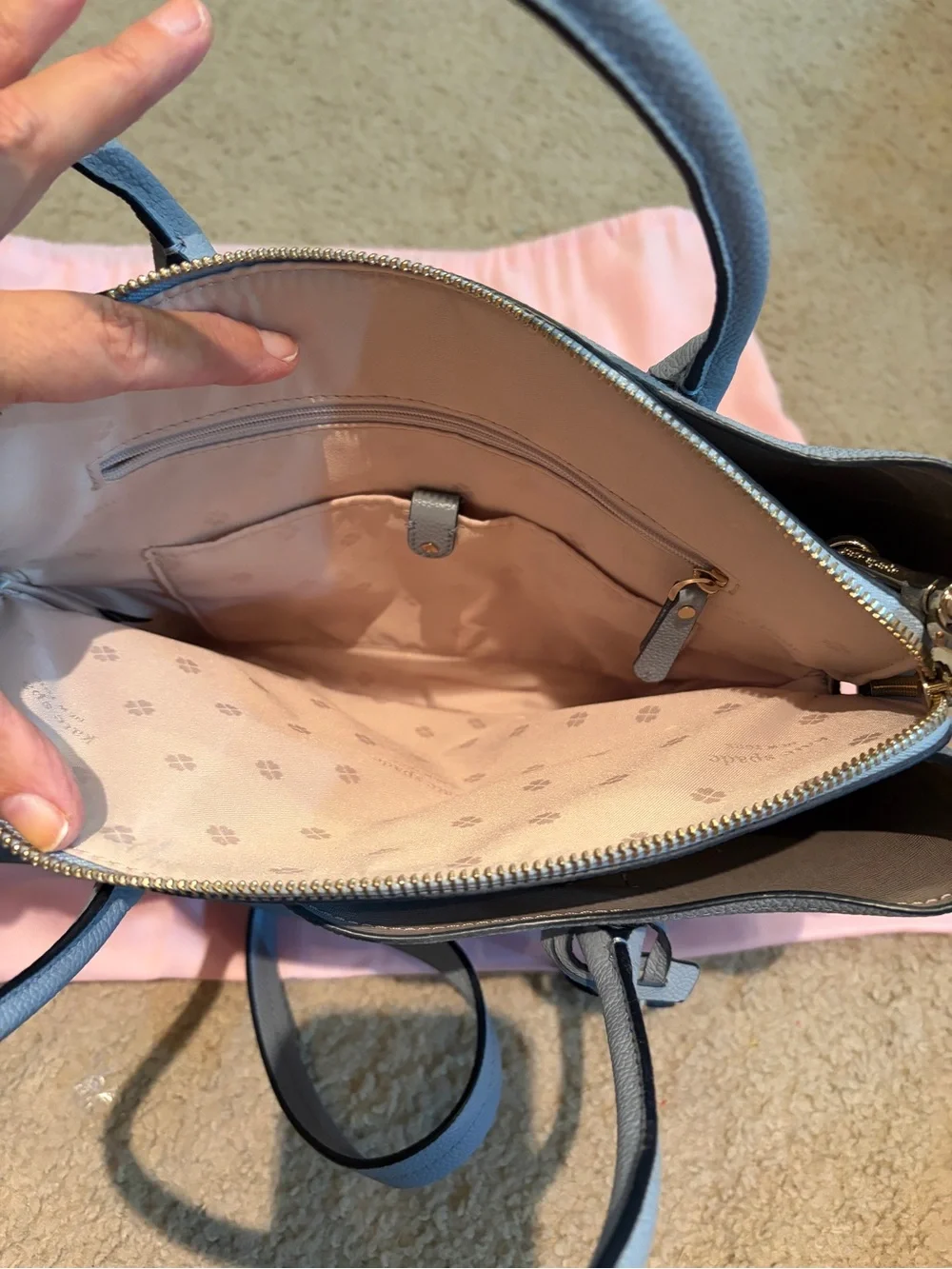 KATE SPADE MARGAUX New York Blue Dome Large Satchel